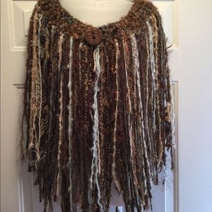 Shaggy shawl or accessory piece